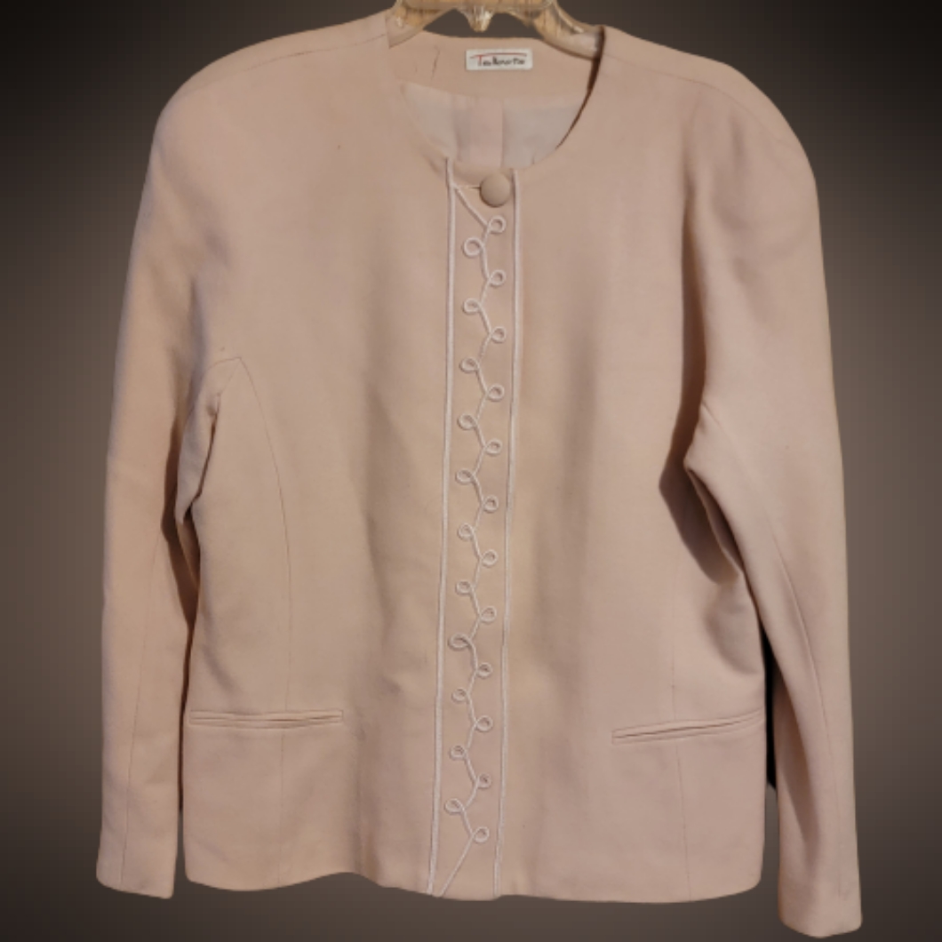 Blush Pink Wool Blazer 18